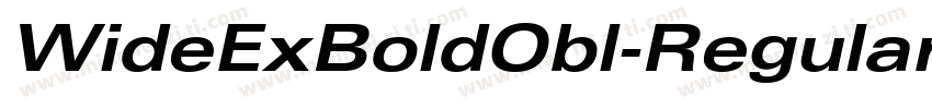 WideExBoldObl-Regular字体转换