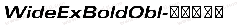 WideExBoldObl字体转换
