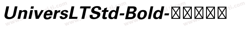 UniversLTStd-Bold字体转换