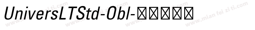UniversLTStd-Obl字体转换