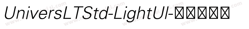 UniversLTStd-LightUl字体转换