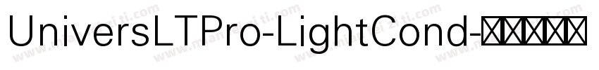 UniversLTPro-LightCond字体转换