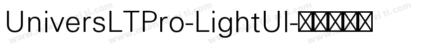 UniversLTPro-LightUl字体转换