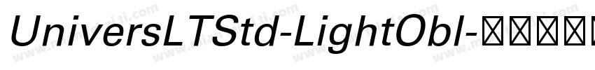 UniversLTStd-LightObl字体转换