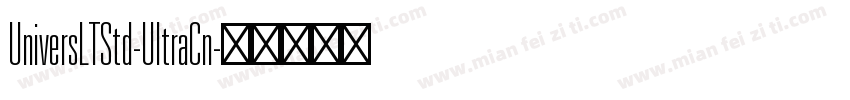 UniversLTStd-UltraCn字体转换