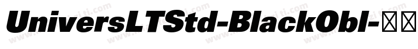 UniversLTStd-BlackObl字体转换