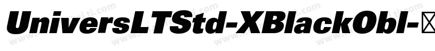 UniversLTStd-XBlackObl字体转换