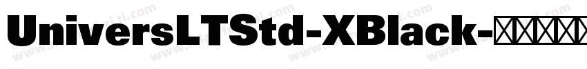 UniversLTStd-XBlack字体转换