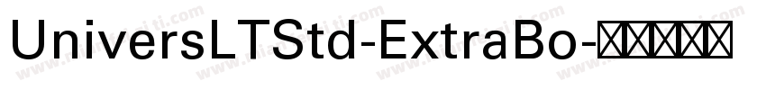 UniversLTStd-ExtraBo字体转换