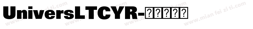 UniversLTCYR字体转换