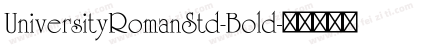 UniversityRomanStd-Bold字体转换