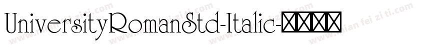 UniversityRomanStd-Italic字体转换
