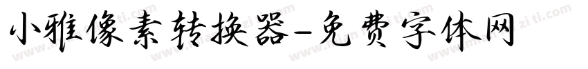 小雅像素转换器字体转换