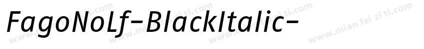 FagoNoLf-BlackItalic字体转换