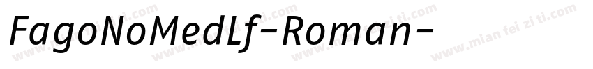 FagoNoMedLf-Roman字体转换