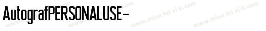 AutografPERSONALUSE字体转换