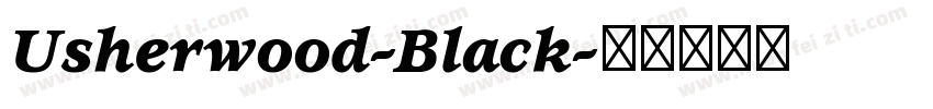 Usherwood-Black字体转换