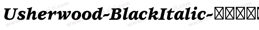 Usherwood-BlackItalic字体转换