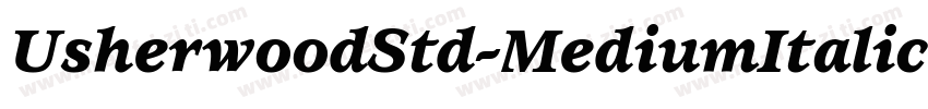 UsherwoodStd-MediumItalic字体转换