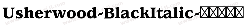 Usherwood-BlackItalic字体转换