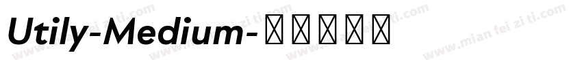 Utily-Medium字体转换