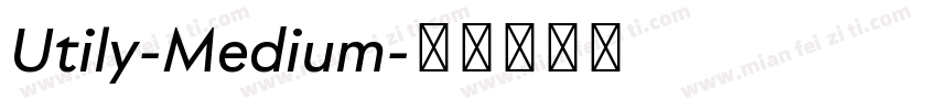 Utily-Medium字体转换