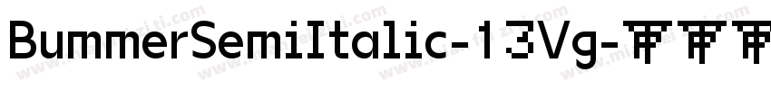 BummerSemiItalic-13Vg字体转换