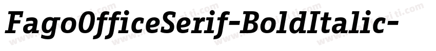 FagoOfficeSerif-BoldItalic字体转换