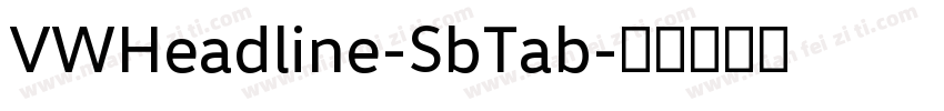 VWHeadline-SbTab字体转换