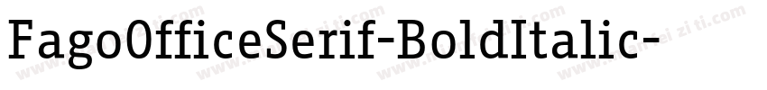 FagoOfficeSerif-BoldItalic字体转换
