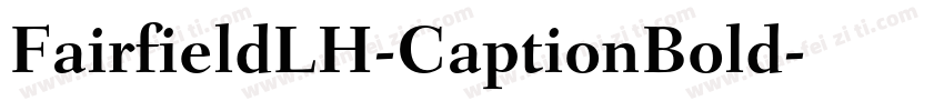 FairfieldLH-CaptionBold字体转换