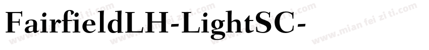 FairfieldLH-LightSC字体转换