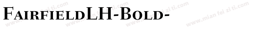 FairfieldLH-Bold字体转换
