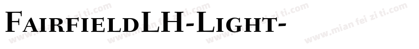 FairfieldLH-Light字体转换