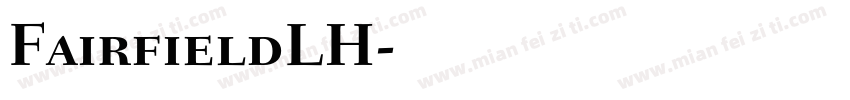 FairfieldLH字体转换