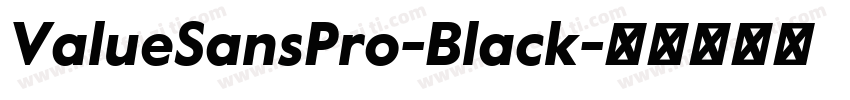 ValueSansPro-Black字体转换