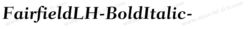 FairfieldLH-BoldItalic字体转换