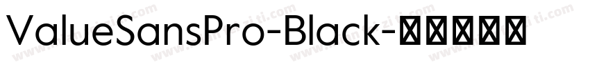 ValueSansPro-Black字体转换