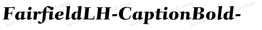 FairfieldLH-CaptionBold字体转换