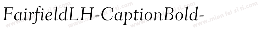 FairfieldLH-CaptionBold字体转换