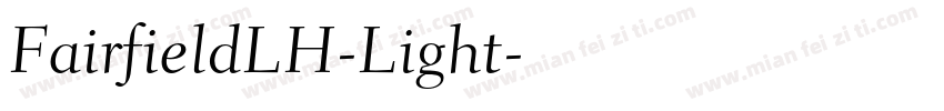 FairfieldLH-Light字体转换