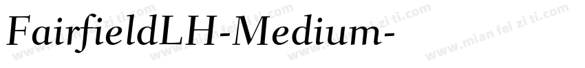 FairfieldLH-Medium字体转换