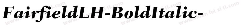 FairfieldLH-BoldItalic字体转换