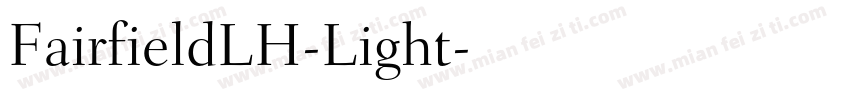 FairfieldLH-Light字体转换