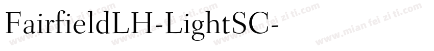 FairfieldLH-LightSC字体转换