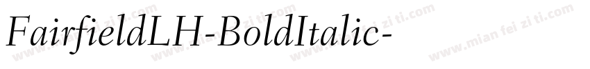 FairfieldLH-BoldItalic字体转换