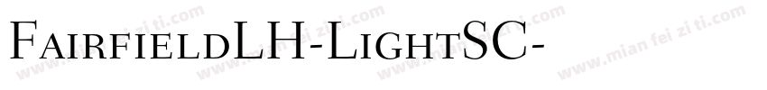 FairfieldLH-LightSC字体转换