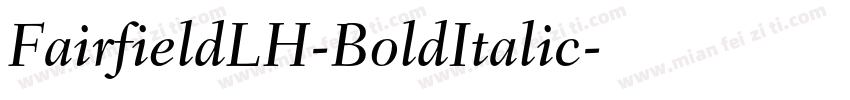 FairfieldLH-BoldItalic字体转换