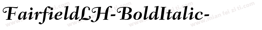 FairfieldLH-BoldItalic字体转换