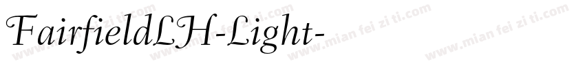 FairfieldLH-Light字体转换